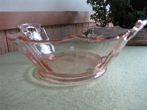 Don't expect a single conversation to be the end of it. Etched Pink Depression Glass Bowl with Handles Vintage ...
