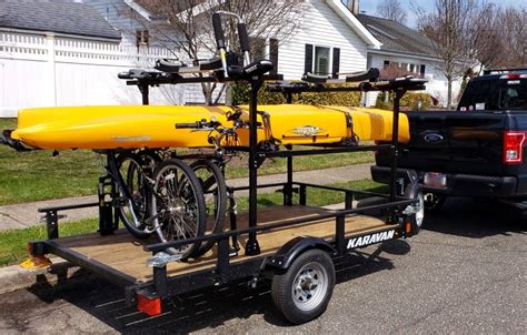 Susans Utility Trailer Converted Into A Multi Sport Kayak And Bicycle