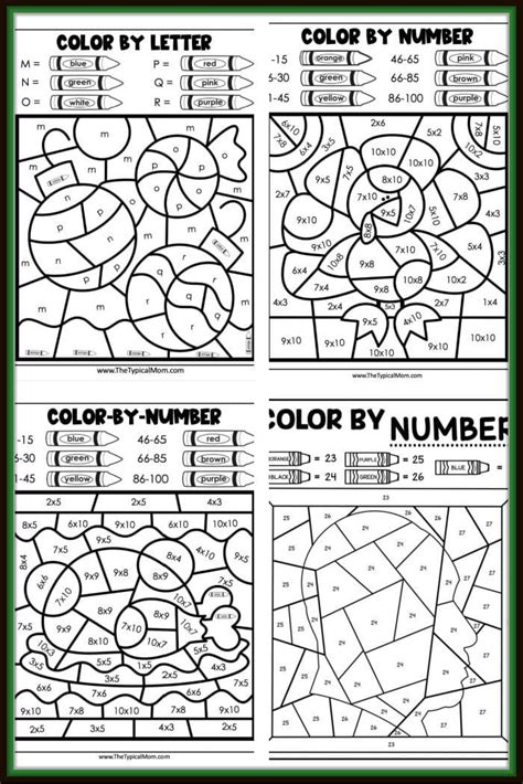 30 Color By Number Worksheets Coloring Pages For Kids Color By Number