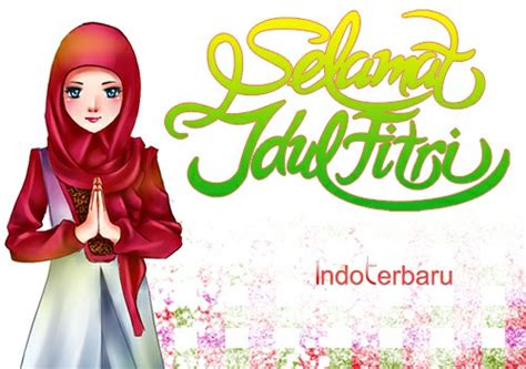 Paling Keren 14+ Gambar Kartun Muslimah Hari Raya Idul ...