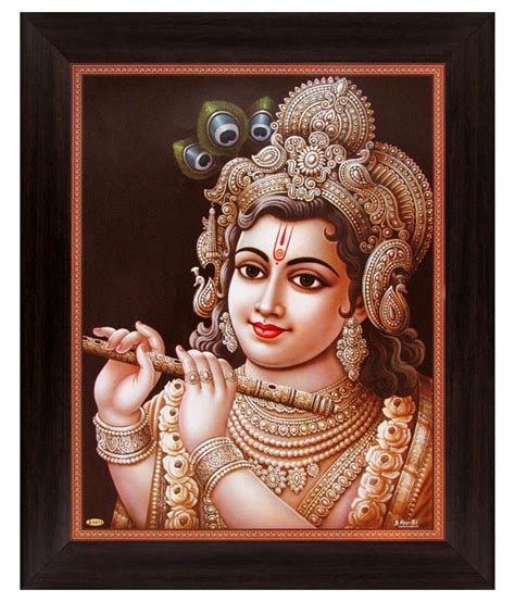 Avercart Lord Krishna Shree Krishna Poster 9x11 Inch Framed Buy