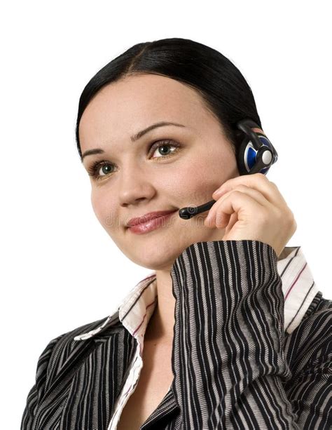 Young Woman Wearing A Headset Stock Image Image Of Helpful Business