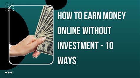 How To Earn Money Online Without Investment 10 Ways Youtube