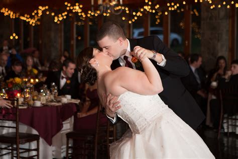 Couple Kissing During First Dance