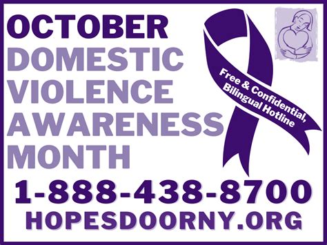 Domestic Violence Awareness Month Events Hopes Door