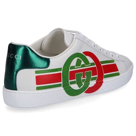 Gucci Sneaker Low New Ace Sneaker Kalbsleder Logo Weiß Online Kaufen