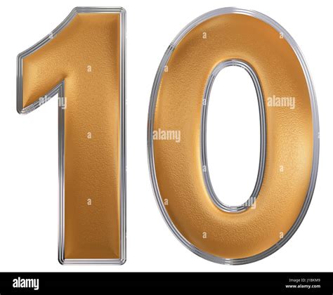 Numeral 10 Ten Isolated On White Background 3d Render Stock Photo