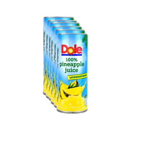 Dole 100 Pineapple Juice Unsweetened 240ml 6 Cans Lazada Ph