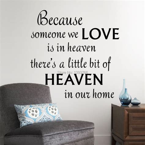 Love Heaven In Our Home Wall Decals Quote Wall Decorations Living Room
