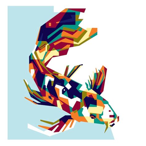 Premium Vector Colorful Koi Fish