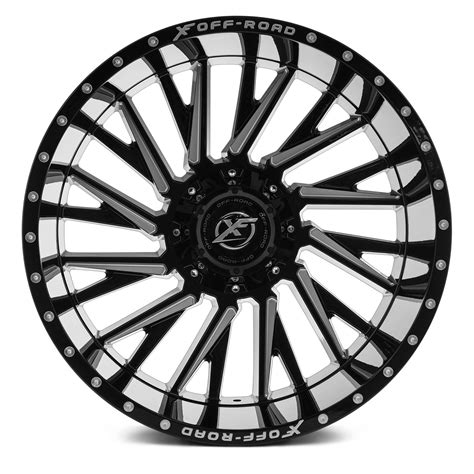 Xf Off Road® Xf 226 Wheels Gloss Black With Milled Accents And Dots Rims