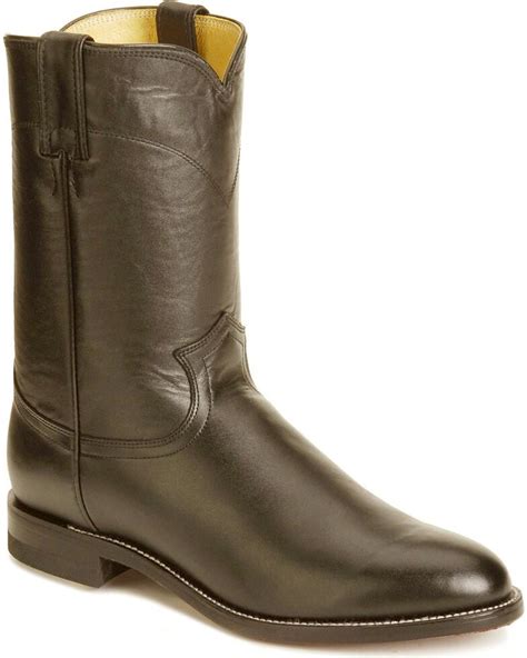 Justin Classic Roper Cowboy Boots Round Toe Country Outfitter