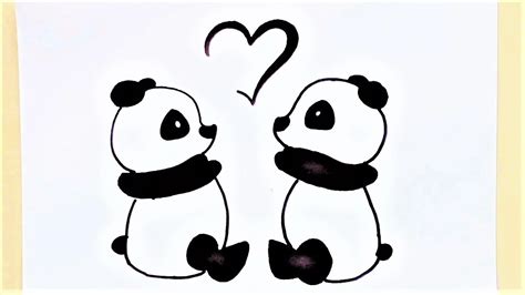 How To Draw Cute Panda Easy Panda Drawing Youtube
