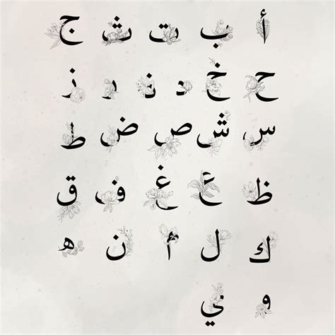Floral Arabic Letters Alphabet Vector Premade Logo Branding Mongoram
