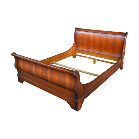 Queen Cherry Wood Bed Frame This European Style Traditional