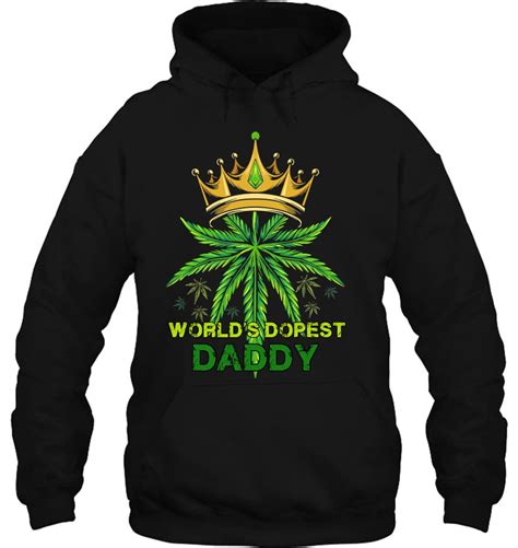 Worlds Dopest Daddy Men Dad Cannabis 420 Weed Fathers Day T Shirts