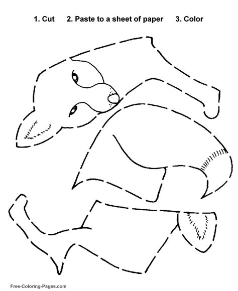 Printable child activity pages - Cut and paste 3