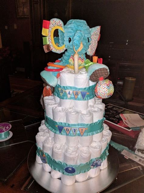 A Baby Boy Diaper Cake So Easy To Make And Inexpensive And So Fun To