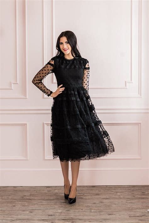 Black tie dresses and wedding guest dressing suggestions! 15 Long-Sleeved Wedding Guest Outfit Ideas Guaranteed to ...