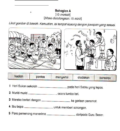 Soalan latihan tahun 1 hingga 5. Latihan Bahasa Melayu Tahun 4 Penulisan Dengan Jawapan