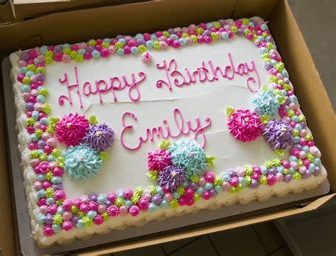 Bakery Cakes Birthday Sheet Cakes Birthday Cake Decorating Girl Cakes