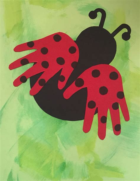 Ladybug Handprints For Cover Of Preschool Memory Books Ladybug Crafts