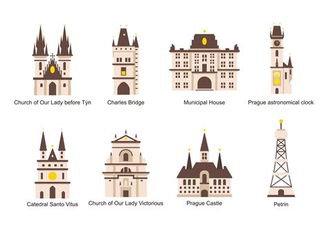 Prague Icons Vector - Download Free Vectors, Clipart Graphics & Vector Art