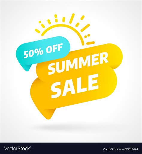 Summer Sale Banner Template Design Special Offer Vector Image