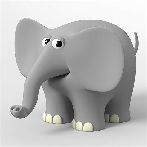 3d Model Of Elephant Toon