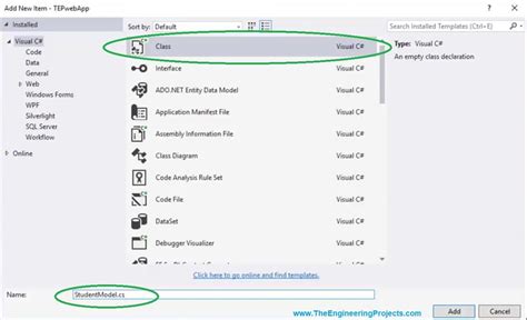 Create A New Model In ASP NET MVC The Engineering Projects
