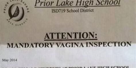 High School Vagina Inspection Prank Letter Sent To Families Police