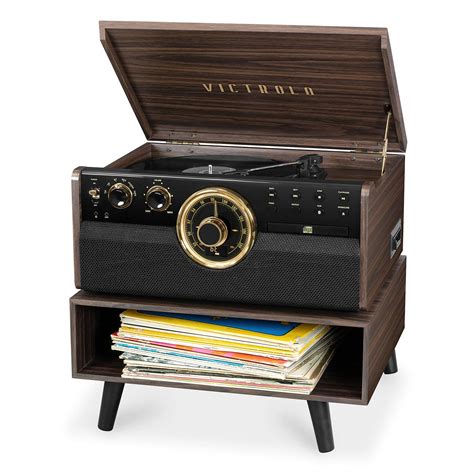 Buy Victrola 6 In 1 Wood Bluetooth Mid Century Record Player With 3