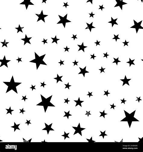 Star Seamless Pattern Night Space Or Christmas Theme Flat Vector