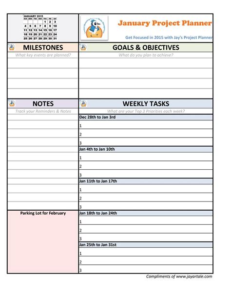 Free Project Planning Templates Printable Image To U