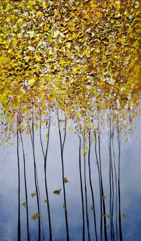 Falling Leaves In Autumn Abstract Oil Painting For Sale Soa Arts
