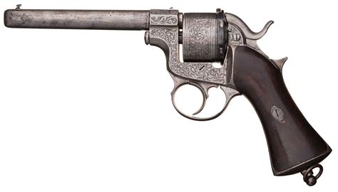 Engraved Civil War Era Raphael Double Action Revolver Rock Island