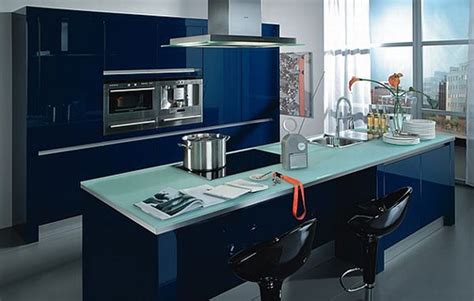 Navy blue is the color of the moment for kitchens. Sleek, modern navy kitchen | Navy, May Color of the Month ...