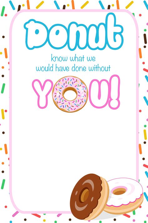 Donut Know What We Would Do Without You Printable Printable Word Searches