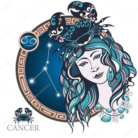 Cancer Zodiac Sign Stock Vector Image By ©ksyshakiss 123476276
