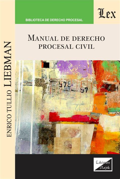 Libro Manual De Derecho Procesal Civil 9789564070049 Liebman