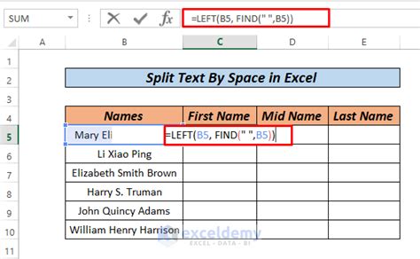 How To Split Text By Space With Formula In Excel Ways Exceldemy