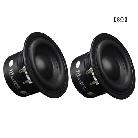 2PCS 4 Inch Speakers 8 Ohm Woofer Speaker High Power Subwoofer Speaker For PC Multimedia ...