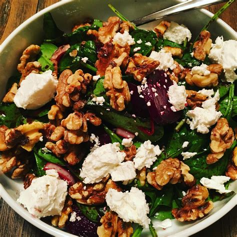 beet walnut goat cheese salad cooking by jessica