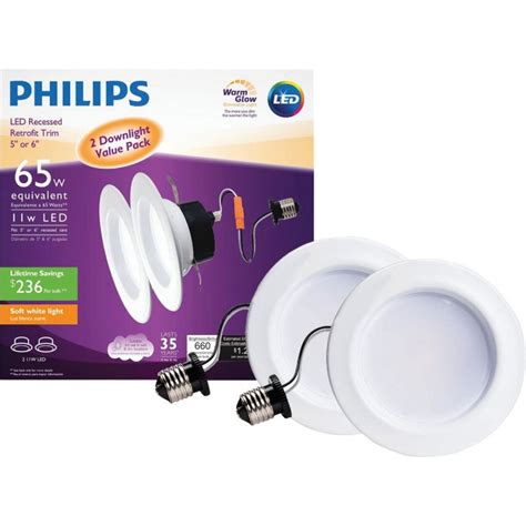 Buy Philips Warm Glow Retrofit Led Recessed Light Kit 5 In6 In White
