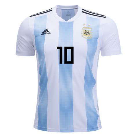 Argentina Lionel Messi 10 White And Blue 2018 World Cup Home Player
