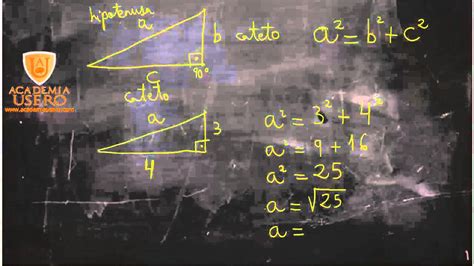 Dados Los Catetos Calcular La Hipotenusa Aplicando Pitágoras Academia