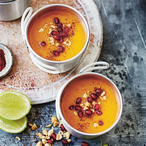 I don't like sweet potatoes, but this is good tasting and almost good for you. Sweet potato, sumac and pomegranate soup with roasted ...