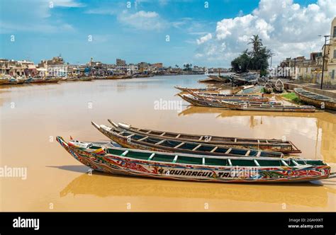 Fisher Boats In Saint Louis City Ndar District The Ancient Colonial