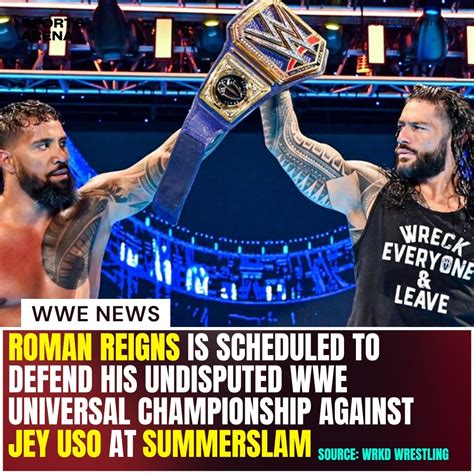 Sportsarenanews • Roman Reigns Is Scheduled To Defend His Undisputed Wwe Universal Championship