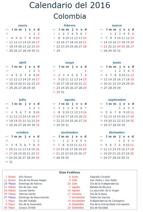 Calendario 2020 Y 2021 Colombia Con Festivos Calendario 2019 Images